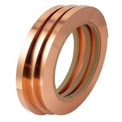 Κόκκινη 2 mm υψηλής αγωγιμότητας C1100 C2700 ευθεία άκρη χαλκού ταινία περιτύλιξης